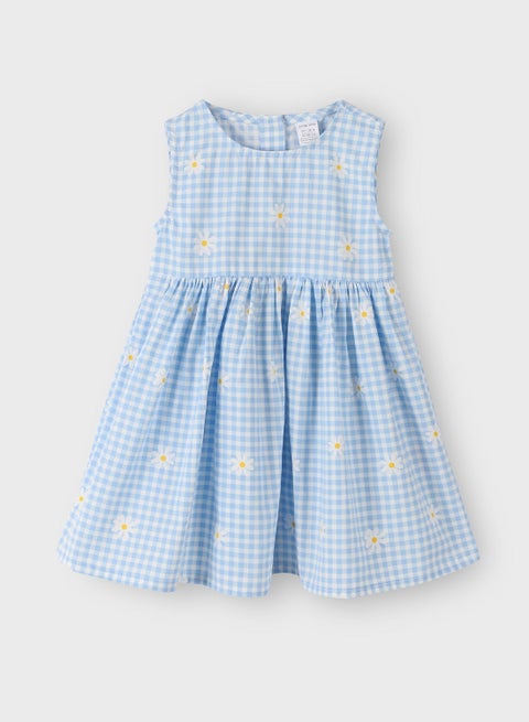 فستان بيبي بناتي كاروهات بنقشة ديزي